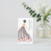 Girly New York Mode Designer Visitekaartje (Staand voorkant)