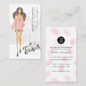 Girly New York Mode Designer Visitekaartje (Voorkant / Achterkant)