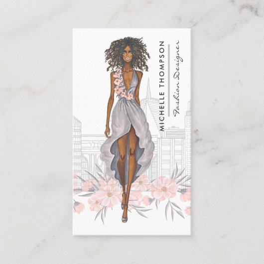 Girly New York Mode Designer Visitekaartje (Voorkant)