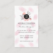 Girly New York Mode Designer Visitekaartje (Achterkant)