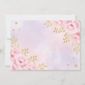 Girly Nutcracker Winter Blush Gold Floral Birthday Kaart (Achterkant)