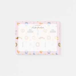 Girly NYC Pattern Baby Roze Naam Post-it® Notes