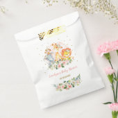 Girly Oerwoud Safari Dieren / Blush Roze Bloemen Bedankzakje (Gezegeld)