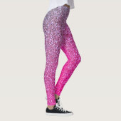 Girly Ombre Pink & Paarse Glitter Leggings (Rechts)
