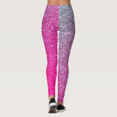 Girly Ombre Pink & Paarse Glitter Leggings (Achterkant)