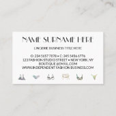 Girly Ondergoed Lingerie Kleding Shop Visitekaartje (Achterkant)
