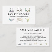 Girly Ondergoed Lingerie Kleding Shop Visitekaartje (Voorkant / Achterkant)