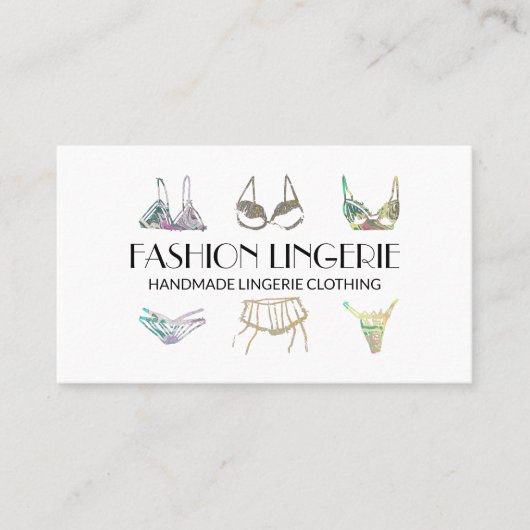 Girly Ondergoed Lingerie Kleding Shop Visitekaartje (Voorkant)
