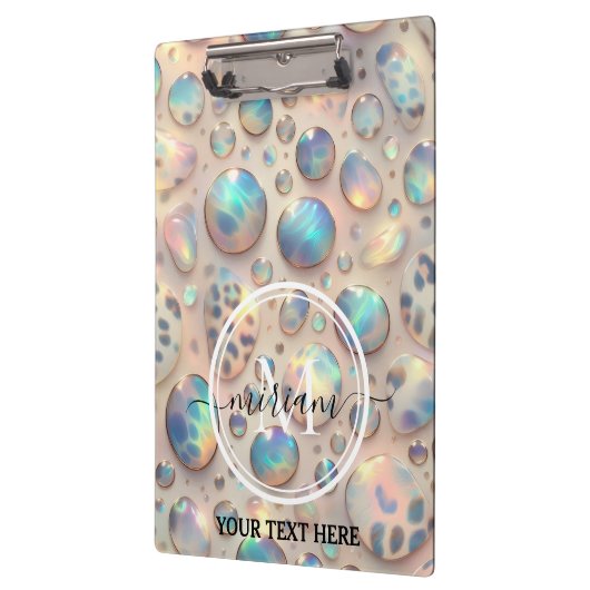 Girly Opal Leopard Print Office School Klembord (Links)