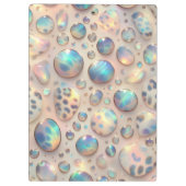 Girly Opal Leopard Print Office School Klembord (Achterkant)