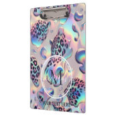 Girly Opal Leopard Print Office School Klembord (Links)