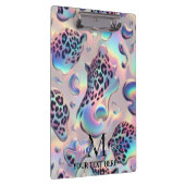 Girly Opal Leopard Print Office School Klembord (Rechts)