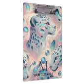 Girly Opal Leopard Print Office School Klembord (Rechts)