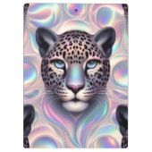 Girly Opal Leopard Print Office School Klembord (Achterkant)