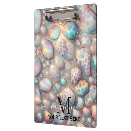 Girly Opal Leopard Print Office School Klembord (Links)