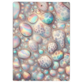 Girly Opal Leopard Print Office School Klembord (Achterkant)