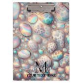 Girly Opal Leopard Print Office School Klembord (Voorkant)