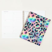 Girly Opal Leopard Print Office School Planner (Display)