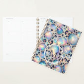 Girly Opal Leopard Print Office School Planner (Display)