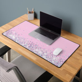 Girly Orchid Roze en Glitter Gepersonaliseerd Bureaumat