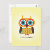 Girly Owl Briefkaart (Voorkant / Achterkant)