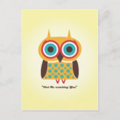 Girly Owl Briefkaart (Voorkant)