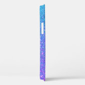 Girly Paars Blue Glitter Sparkle Ombre Name Case-Mate iPhone Case (Achterkant / Rechts)