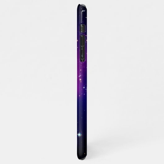 Girly Paars Celestial Photo Monogram iPhone Hoesje (Linkerkant)