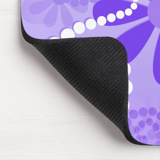 Girly Paars Daisy Retro Flower Pattern Muismat (Hoek)