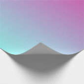 Girly Paars en Blue Cotton Snoep Ombre Cadeaupapier (Hoek)