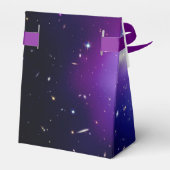 Girly Paars Galaxy Celestial Monogram Bedankdoosjes (Achterkant)