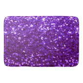 Girly Paars Glitter Bling Glam Modern Badmat (Voorkant)