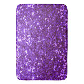 Girly Paars Glitter Bling Glam Modern Badmat (Voorkant Verticaal)