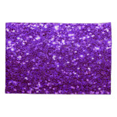 Girly Paars Glitter Bling Glam Modern Kussensloop (Achterkant-Links)