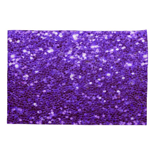 Girly Paars Glitter Bling Glam Modern Kussensloop (Achterkant-Links)