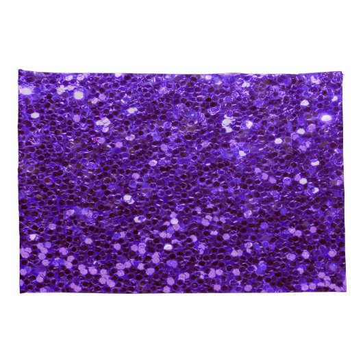 Girly Paars Glitter Bling Glam Modern Kussensloop (Achterkant-Rechts)