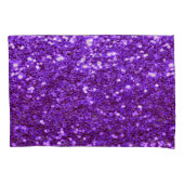Girly Paars Glitter Bling Glam Modern Kussensloop (Voorkant-Links)