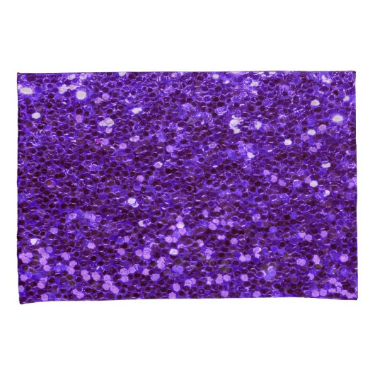 Girly Paars Glitter Bling Glam Modern Kussensloop (Voorkant-Rechts)
