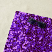 Girly Paars Glitter Bling Glam Modern Strandlaken (In situ)