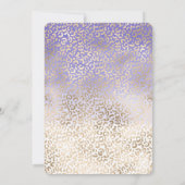 Girly Paars Gold Ombre Leopard Print Kaart (Achterkant)