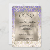 Girly Paars Gold Ombre Leopard Print Kaart (Voorkant)