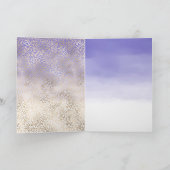 Girly Paars Gold Ombre Leopard Print Kaart (Binnen)