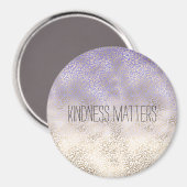 Girly Paars Gold Ombre Leopard Print Magneet (Voorkant / Achterkant)