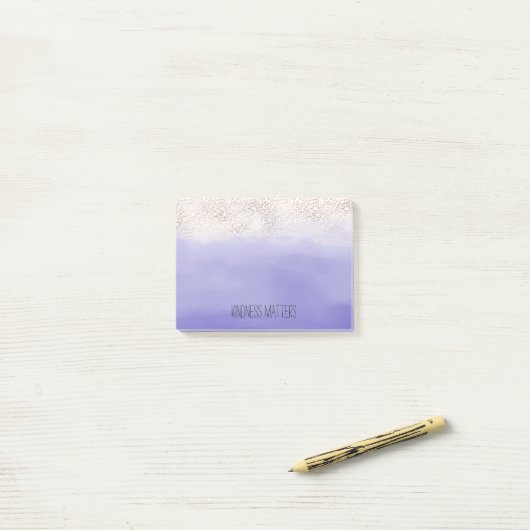 Girly Paars Gold Ombre Leopard Print Post-it® Notes (Op bureau)