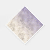 Girly Paars Gold Ombre Leopard Print Servet (Hoek)