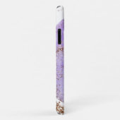 Girly Paars Gold Waterverf Abstract Decoratief Case-Mate iPhone Case (Achterkant/rechts)