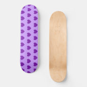 Girly Paars Hearts Pattern Persoonlijk Skateboard (Voorkant)