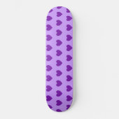 Girly Paars Hearts Pattern Persoonlijk Skateboard (Voorkant)