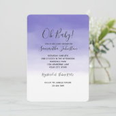 Girly Paars Ombre Kaart (Staand voorkant)