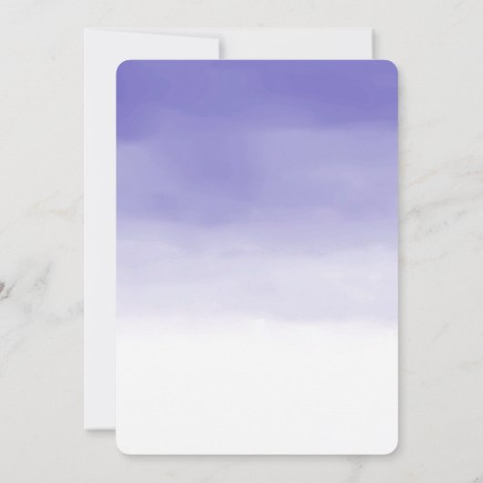 Girly Paars Ombre Kaart (Achterkant)